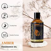 1 Bottle MAYJAM 100ml/3.38 Fl Oz Fragrance Essential Oil, Suitable For Home Aroma Diffuser, Reed Diffuser, Humidifier, DIY Candles & Soaps, Scented Candles, Room Spray, Moisturizing Skincare, Car Freshener, Birthday/Holiday/Christmas Gift, Amber, Clove, Fruit Carnival, Forest Pine, Champagne Rose Scents - Multi Scents - View 7