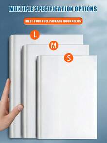 1-40 Pcs Plastic Book Covers - 10/20/30/40 Pcs Transparent PVC Sleeves, Waterproof & Reusable Book Protectors, Adjustable Clear Covers For A4/16K/A5 Notebooks, Ideal For School, Office & Daily Use, Back To School Supplies - Multicolor - View 4