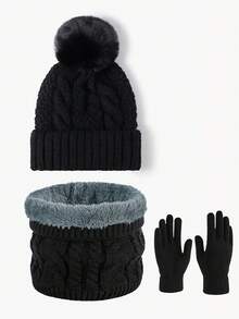 1/2/3pcs Warm Knitted Beanie Hat, Fashionable & Versatile, Suitable For Daily Outings, Ice Skating, Skiing And Other Cold Weather Activities Winter Gear Valentines Gift - Multicolor - View 19