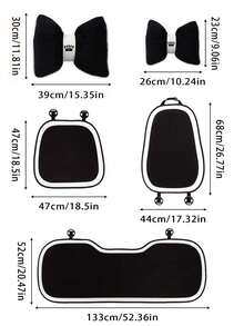 1 pieza Cojín de asiento de coche de peluche, cojín de asiento de coche cómodo, cojín de asiento de coche cómodo y cálido en invierno, reposacabezas de coche con forma de lazo, cojín de asiento de coche de peluche con corona, almohada de protección del cuello, cojín, productos de interior de automóvil de uso general todo el año, almohada de coche, cojín de asiento de coche - Unitalla - Ver 12