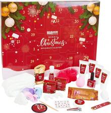 BRUBAKER Cosmetics Beauty Adventskalender 2025 - der XXL Wellness Weihnachtskalender für Frauen undädchen - 24 x Körperpflege Produkte & Spa Accessoires - Rot - 1 - Übersicht 10
