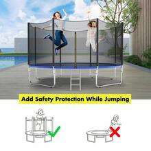 14FT/12FT Trampoline Safety Net Replacement Protection Enclosure Net With Zipper - 14 FT - View 8