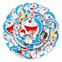 1set/52pcs Cartoon Animation Graffiti Personalized Suitcase Scooter Guitar Car Decoration Waterproof Sticker, Christmas, Christmas Stocking Filler, Christmas Gift, Christmas, Christmas Decorations - Multicolor - View 3