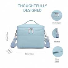 Insulated Lunch BagLunch Box Lightweight Waterproof Lunchbox Soft Cooler Reusable Lunch Bags For Work-Small(4L),Blue - Blue - View 4