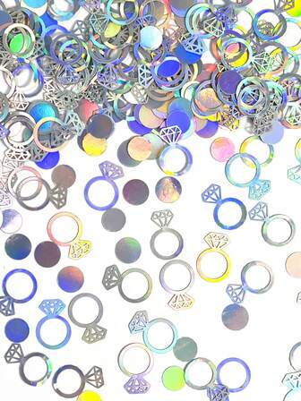 100pcs Colorful Ring Shaped Confetti For Wedding Birthday Party Table Decoration, Back To School Valentine Day