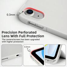 DANYCASE Tablet Protective Case With Pencil Slot, Suitable For A16, Air 11, M3, M2, Pro 11, M4, M5, 7th Gen, 8th Gen, 9th Gen (10.2 Inch, 10.9 Inch), Air 4, Air 5, Four-Corner Protection Design - Grey - View 3