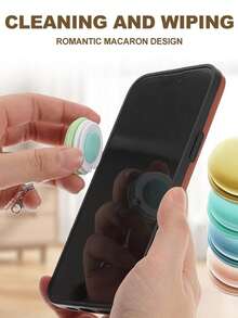 2026新款手机屏幕清洁剂，手机屏幕湿巾，便携式手机屏幕清洁布，适用于眼镜、手机、电脑、平板电脑、镜头等，可重复使用且可水洗，可爱屏幕清洁布设计