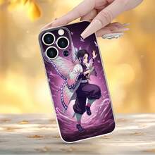 Funda para teléfono con diseño de guerrera mariposa, compatible con teléfonos ,  17,  16 Pro Max,  15 Pro Max,  13 y  12. Fabricada en TPU para una protección eficaz contra golpes y caídas. Un regalo ideal para familiares, amigos, cumpleaños y amantes del anime. - transparente - Ver 5