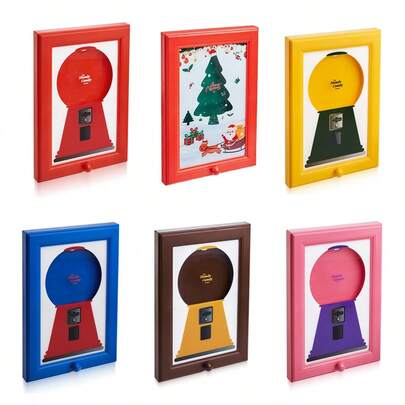1 Piece Wall Mounted Photo Frame Candy Dispenser, Photoframe Shaped Candy Dispenser, Hanging Candy Photoframe, Photo Frame Candy , Convenient And Quick Todispense Candy, Nuts, Also Suitable For Filling Pet Snacks,Perfect Christmas Gift