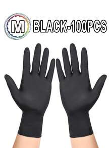 Guantes desechables de nitrilo sin polvo, talla: S, M, L, XL, guantes de limpieza doméstica duraderos, adecuados para cocina, baño, limpieza, manipulación de alimentos, tatuaje, belleza, tinte para el cabello, mascotas, salones, suministros de limpieza, electrodomésticos pequeños (negro, blanco, rosa claro) (sin caja de embalaje) - Multicolor - Ver 31