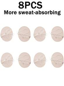 Wiederverwendbare Achselhöhlenkissen - Schweißkissen für die Achselhöhle mit verstellbaren Trägern unsichtbar, schweißhemmend, atmungsaktiv, waschbar - diskrete Schutzausrüstung für Hidschab, T-Shirts, Sommer, Sport, Reisen (Weiß, 10/8/6/4/2 Stück)