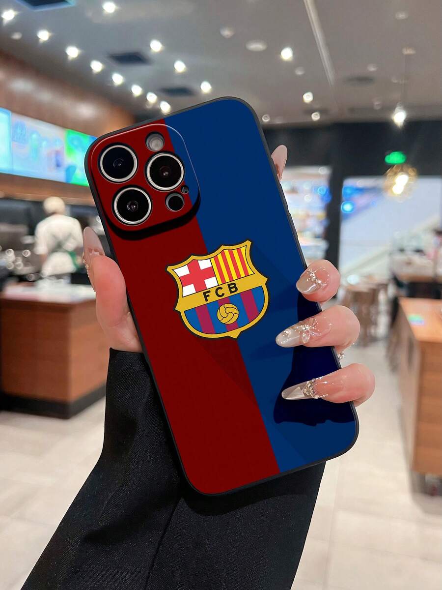 FC Barcelona Logo Design Phone Case Compatible With Samsung Phone Cases, 17, 16 Pro Max, 15 Pro Max, 13, And 12. Made Of TPU Material, Providing Shock And Drop Protection. A Great Gift For Family, Friends, Loved Ones, Boyfriends/Girlfriends, And For Christmas - Màu đen LB55 - Xem 1