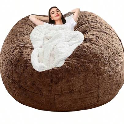 1 pieza Puf de espuma de memoria, Puf grande para adultos, Sofá esponjoso para sala de estar, dormitorio o dormitorio, Sólo funda de puf sin relleno