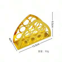 1pc Premium Home/Hotel Paper Towel Holder, Creative Minimalist Gold Iron Art Paper Napkin Dispenser For Restaurant, Cafe, KTV - Gold - View 6