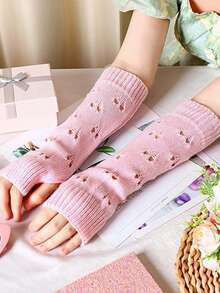 1 pieza Mangas de brazo cálidas y de felpa hechas de lana y tejidas para un excelente calor. El diseño de media longitud sin dedos es perfecto para el uso diario y el esquí en otoño e invierno, y puede ser usado tanto por hombres como por mujeres. Un gran regalo para amigos