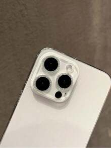 1pc Glitter Camera Lens Protector Film, Lens Sticker With Glitter Lens Film, Compatible With IPhone 17, 17 Pro, 17 Air, 17 Pro Max, 16, 15, 14, 13, 12, 11 Pro Max Plus Mini