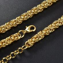 Simple Swedish-Italian 750 14k Gold Plated Copper Chain Necklace Bracelet Jewelry Set For Women