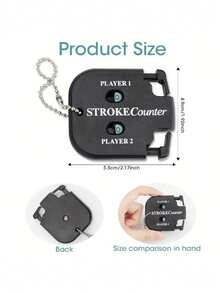 1 pieza Conjunto de contador de puntaje de golf, marcador de puntuación para 2 jugadores, contador de golf digital portátil, cuentakilómetros deportivo portátil, adecuado para anotadores de partidos de golf, accesorios de golf - Multicolor - Ver 4