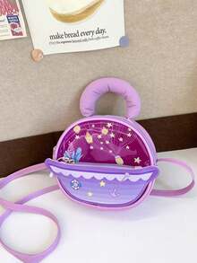 Neue PU-Handtasche, verstellbarer Schultergurt, Stern- und Mond-Druckmuster, lässig und einfach, Reißverschlussdesign, verstellbarer Schultergurt, geeignet für Partys und Reisen, kann leicht den täglichen Bedarf aufnehmen, vielseitige Artikel, modisches Liebling, geeignet für verschiedene Stile und Anlässe, die Stilanpassungsfähigkeit ist sehr stark