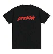 Rapper PND 4 Logo T-Shirt For Men And Women, Vintage Hip Hop Oversized Style - Back 5 - View 6