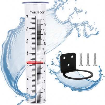 Rain Gauge Replacement Tube,Freeze Proof Tube,Blue Water Effect With Float Marker,8.11 Inch Height,Model RM--T02