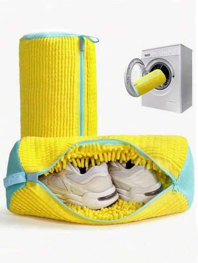 360° Deep Clean Zipper Protective Bag, Shoe Cleaning Bag, Washing Machine Shoe Bag - Heavy Duty Reusable Washing Machine And Dryer Shoe Bag, Reusable, Suitable For All Footwear Such As Sneakers, Canvas Shoes, Children's Shoes, Men's Shoes