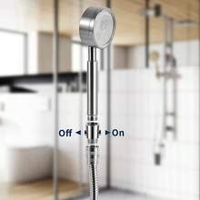 Shower Head Shut-Off Valve, Button Type Shower Flow Control Valve, G1/2 Universal Diameter, For Shower Arms And Hoses Or Bathtub Sprayers - Multicolor - View 7