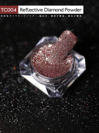 OBP C & G OBP Polvo Efecto Azucar Pigmento Para Uñas Arte De Uñas 9 Colores a Elegir Polvo Brillante Reflectante para Uñas