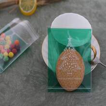 Aimall 100x Christmas Cellophane Bag Party Favour Cookie Sweet Candy Biscuit Gift Bags