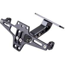 Porta Placa Universal Para Moto Ajustable Con Luz Negro - Unitalla - Ver 7