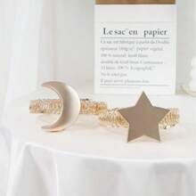 1pc Star & Moon Tieback Vintage Star And Moon Metal Curtain Tieback - Durable Zinc Alloy, Ramadan Decor Elegant Home Decor For Living Room, Bedroom, Study | Vintage Style | Curtains For Living Room - Gold - View 5