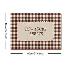 1 pieza Enmarcado/Sin marco Cartel de lienzo motivacional "¡Qué afortunados somos" Impresión de pared de tipografía de guinga marrón rústica Decoración de arte minimalista vintage estética Pintura inspiradora para apartamento, sala de estar, dormitorio, decoración del hogar moderna - Multicolor - Ver 11