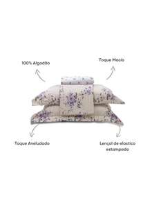 Appel Single Bed Sheet Set, 3 Pieces, 100% Cotton Percale, 200 Thread Count, Cotton Dreams - Baby Pink - View 3