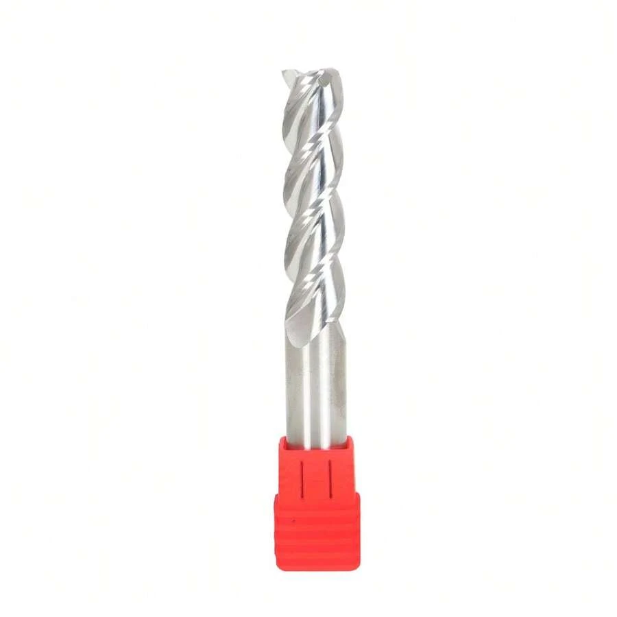 1 Piece 1/2 Inch Carbide Square Nose End Mill 3 Flute 45 Degree Fit For Aluminum Non-Ferrous Alloys - Silver - View 1