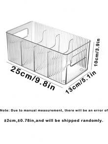 1pc Transparent Multi-Compartment Storage Box, Desktop Stationery Organizer Basket, Suitable For Storing Spices, Utensils, Knives, Forks, Small Spoons, Peelers, Bottle Openers, Toothpaste, Toothbrushes, Skincare, Cosmetics, Lipsticks, Eyeshadows, Pens, Notes, Paper Clips, Earphones, Charging Cables, Jewelry, Makeup Brushes On Countertops, Shelves In Kitchen, Bathroom, Office Desk, Bedroom Vanity - Multicolor - View 7