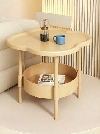 4-Leaf Clover Reinforced Stable Bedside Table, Modern Minimalist Durable Small Coffee Table