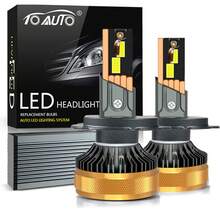 TOAUTO 2个装 150W 白色灯泡投影大灯 超亮 LED Canbus 12V 24V HB3 HB4 9012 H1 H4 H7 H11 汽车灯 - 白色 - 查看 18