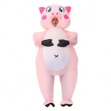 Adult Pink Riding Pig Standing Pig Inflatable Clothing Festival Party Dress Up Performance Props Valentine's Day Costume - Multicolor - View 11