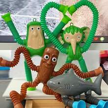 【山海神兽】多功能弹力减压玩具，卡通伸缩吸盘玩具，创意解压神器，可弯曲变形