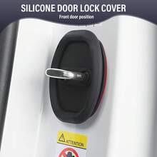 8 件装汽车门锁硅胶套，静音车垫，稳定外饰配件，汽车静音降噪保护硅胶套 - 4 件/2 件装 - 汽车配件 - 彩色 - 查看 4