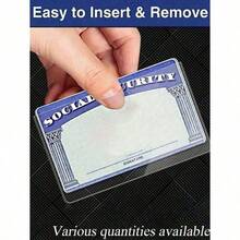 1/5/10/20pcs High Quality Transparent Card Holders, Suitable For Social Security Card, ID Card, Postcard, Medical Insurance Card And Credit Card - Made Of High-Strength Plastic Material, Durable And Reusable