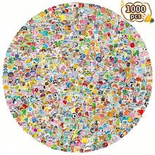 TOOUEE 1000张可爱卡通随机主题不重复防水卡通贴纸套装 - 可爱节日礼物 - 1000种款式，卡哇伊耐用派对礼品、圣诞节礼物、生日装饰 - 彩色 - 查看 6