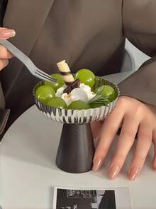 一套甜点盘、蔬菜碗、不锈钢冰淇淋杯、托盘、下午茶布丁杯、可爱餐盘、托盘、烛台 - 銀色 - 查看 7