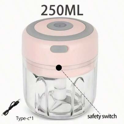 Meat Grinder, Vegetable Chopper, Electric Garlic Chopper, USB Rechargeable Mini Chopper, Powerful Small Food Processor, Vegetable Mixer, Wireless Food Chopper For Ginger, Chili, Fruits, Meat, Etc