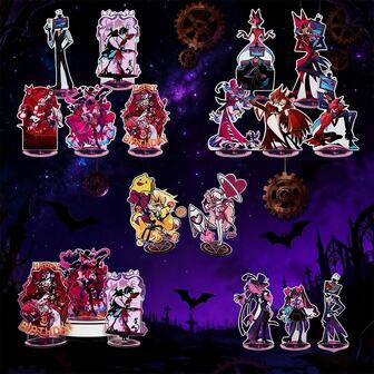1pc New Anime Peripheral Hell's Manor Acrylic Stand Charly, Ciel, Vicky, Alastor, Adam, Angel, Collectible Decoration - Holiday Gift - Birthday Gift - Hobby Enthusiast Gift