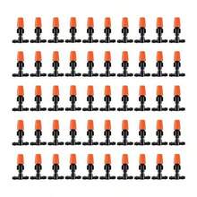 50pcs Orange Atomizing Sprinkler Cooling Micro Sprinkler Garden Lawn Irrigation Automatic Flower Watering Sprinkler Drip Irrigation System