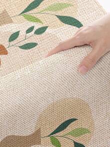 DAJIANG 1 tấm thảm bếp in hình bình hoa và cây cối kiểu cổ điển màu kaki, mềm mại và dày dặn, thảm cửa ra vào họa tiết hoa tối giản, thảm trải sàn chống trượt dệt thủ công cho phòng khách, hành lang. - Nhiều màu - Xem 11