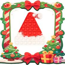 Roter Weihnachtsmann Hut Bubble Dekompressions-Puzzle Spielzeug, Fingerspielzeug, modisches Bubble Stressabbau Spielzeug für Erwachsene und Kinder, Party Spiel Dekoration Geschenk für Weihnachten, Halloween, Entspannungsspielzeug, Urlaubsgeschenk geeignet für Jungen, Mädchen, Kinder und Erwachsene, Spaß Knall- und modisches Spiel