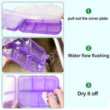 Pill Organizer Medicine Organizer Travel Essentials - Travel Pill Case With Labels, Large Daily Medicine Dispenser - Purple - View 6