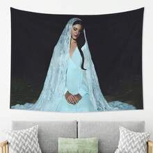 [JIT]Lana Is A Princess Tapestry - Personalized Home And Party Decoration Wall Hanging, Soft Suede Fabric, Bedroom Decoration, Horizontal Arrangement, Ideal Birthday Gift, Suitable For Living Room And Bedroom Use - 彩色 - 查看 2